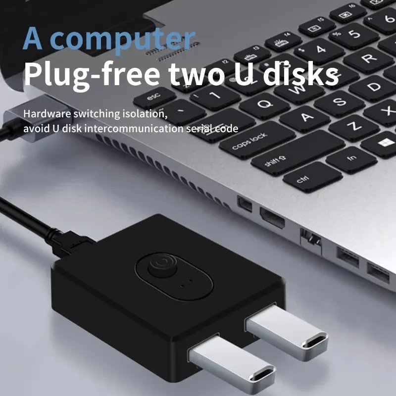 Commutateur KVM USB 3.0 1x2 / 2x1 avec hub USB 2.0 bidirectionnel pour clavier, souris et imprimante PC 3