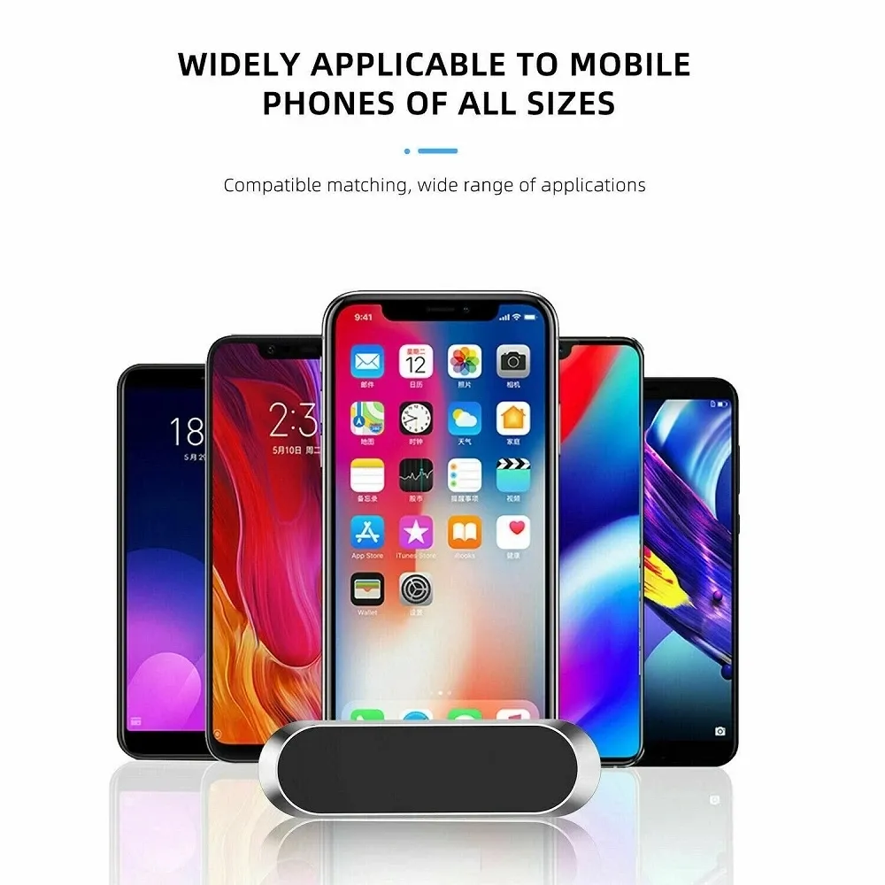 Support magnétique pour téléphone de voiture rotatif, compact, en métal, avec aimant puissant, compatible iPhone 16, Xiaomi, Huawei et Samsung 5