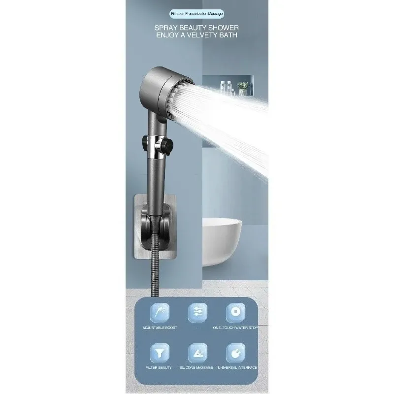 Pommeau de douche filtrant haute pression au design élégant