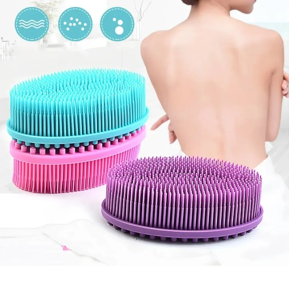 Brosse exfoliante en silicone pour le corps, éponge de douche et massage à sec 3