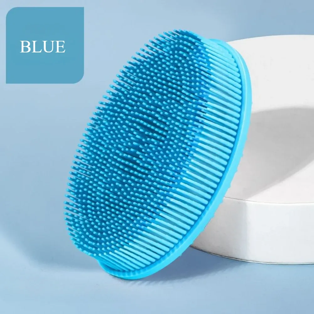 Brosse de bain en silicone, détail des reliefs
