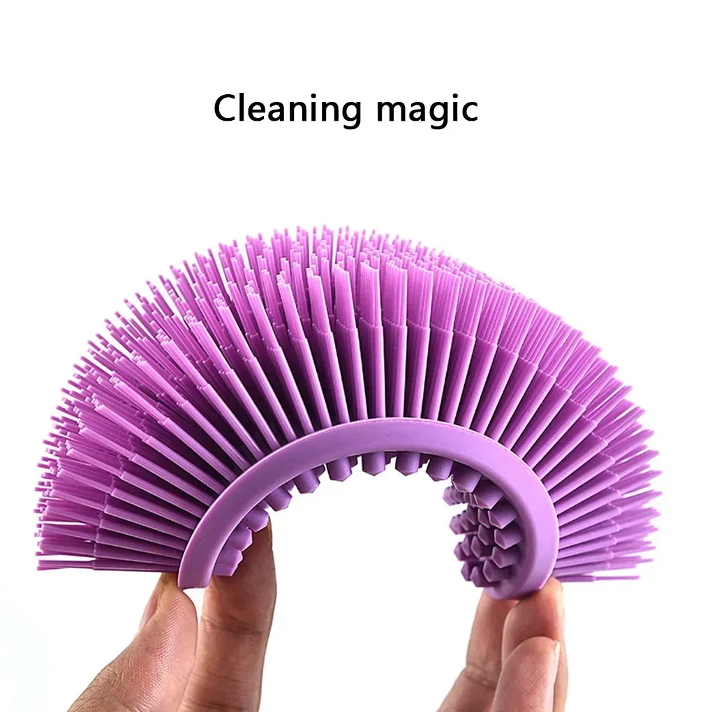 Brosse de bain en silicone, finitions