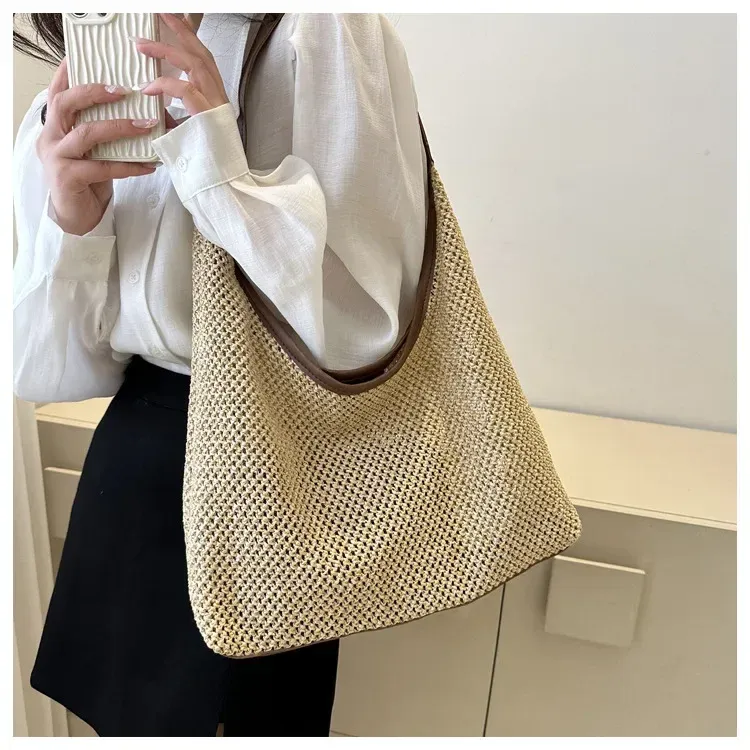Sac de plage tissé, inspiration style