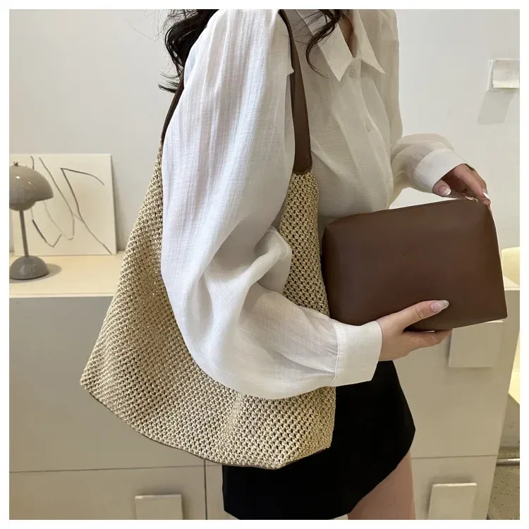 Sac tissé, look estival