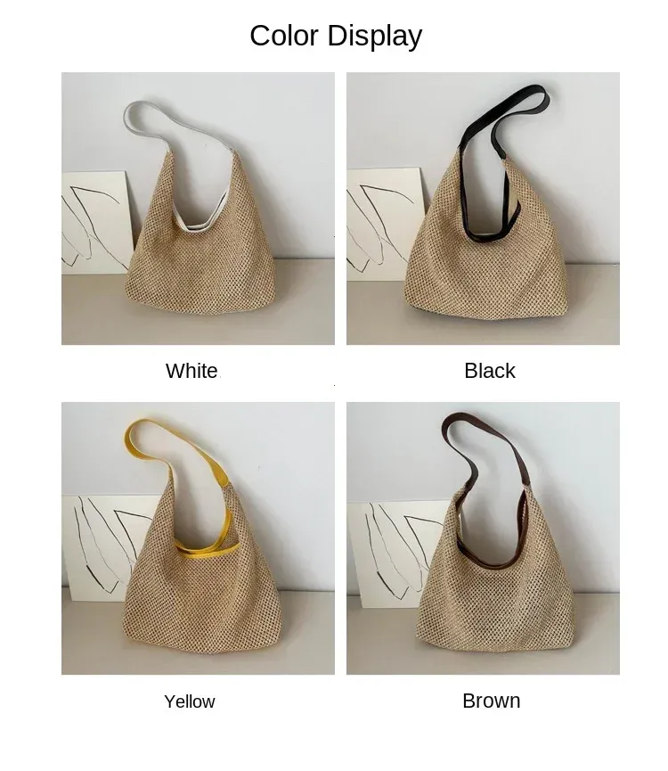 Détail du tressage du sac de plage