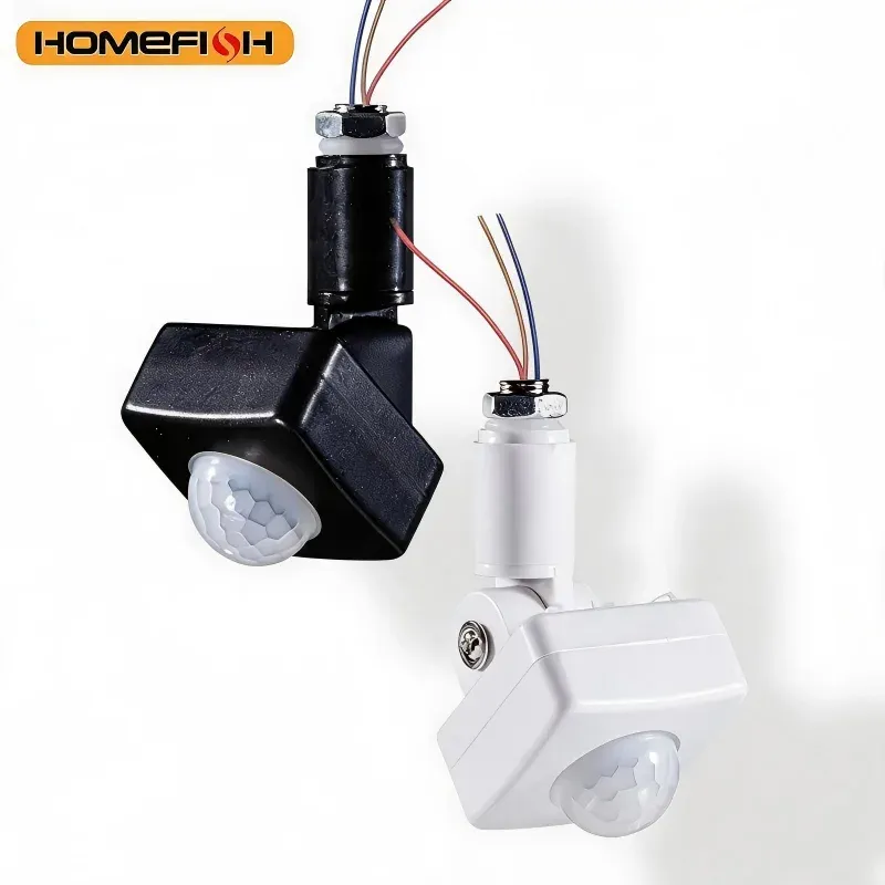 Détecteur de mouvement LED 220V/110V à infrarouge PIR, rotatif à 180°, minuterie extérieure