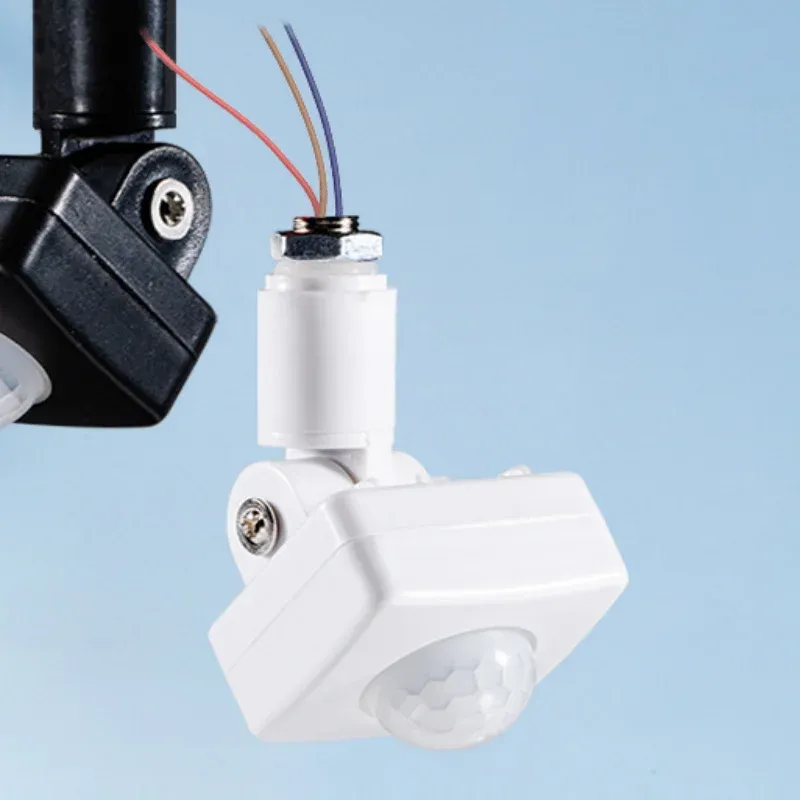 Détecteur de mouvement LED 220V/110V à infrarouge PIR, rotatif à 180°, minuterie extérieure 7
