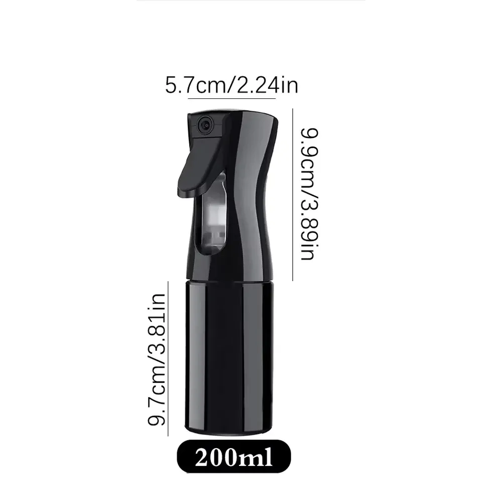 Bouteille de pulvérisation pour coiffure 200 ml, flacon atomiseur haute pression pour barbier et salon de beauté, bouteille de recharge 6