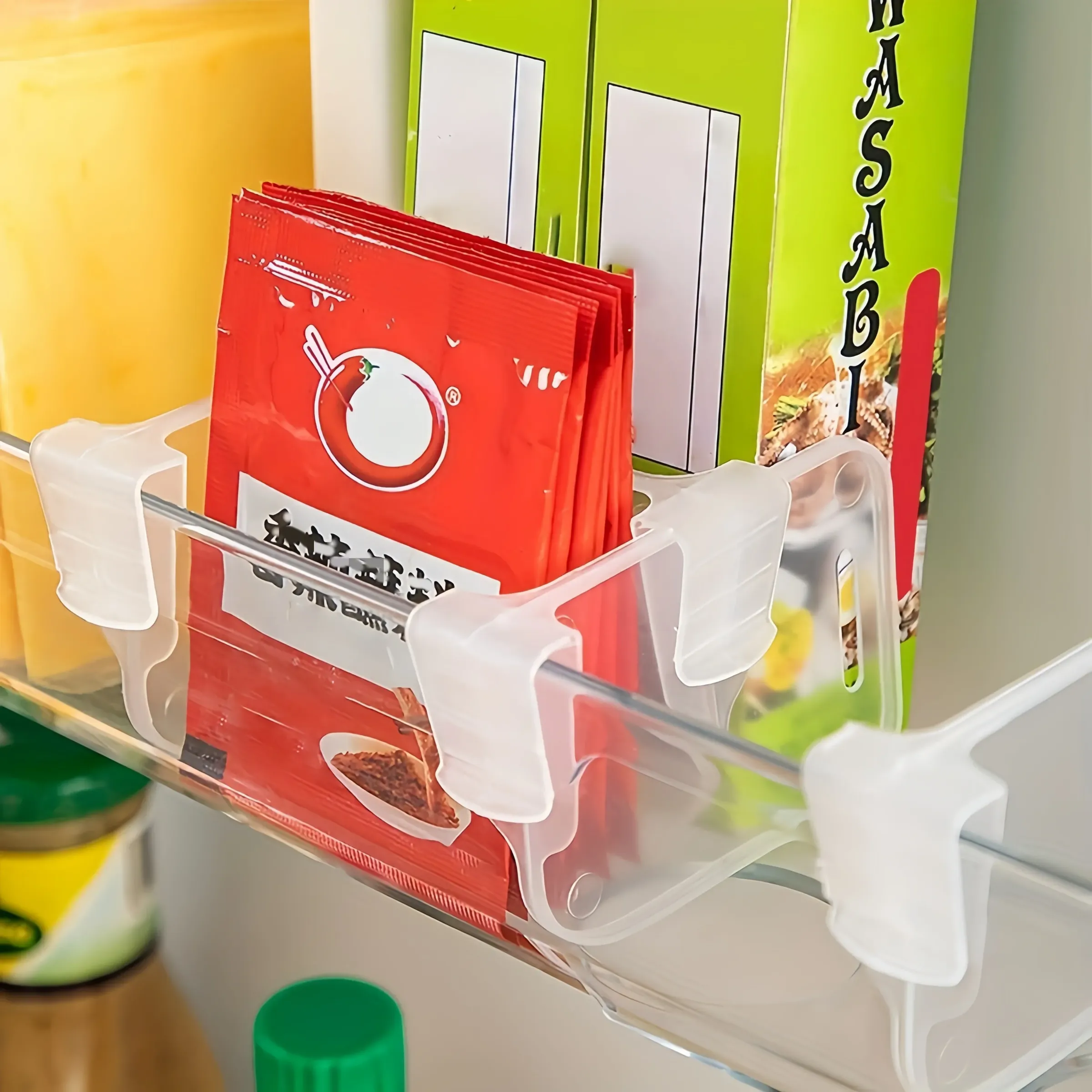 Organisateur de réfrigérateur transparent et robuste, 5, 10, 15, 20 pièces, séparateurs réglables, rangement pour réfrigérateur, armoires de cuisine, compartiments gain de place 6