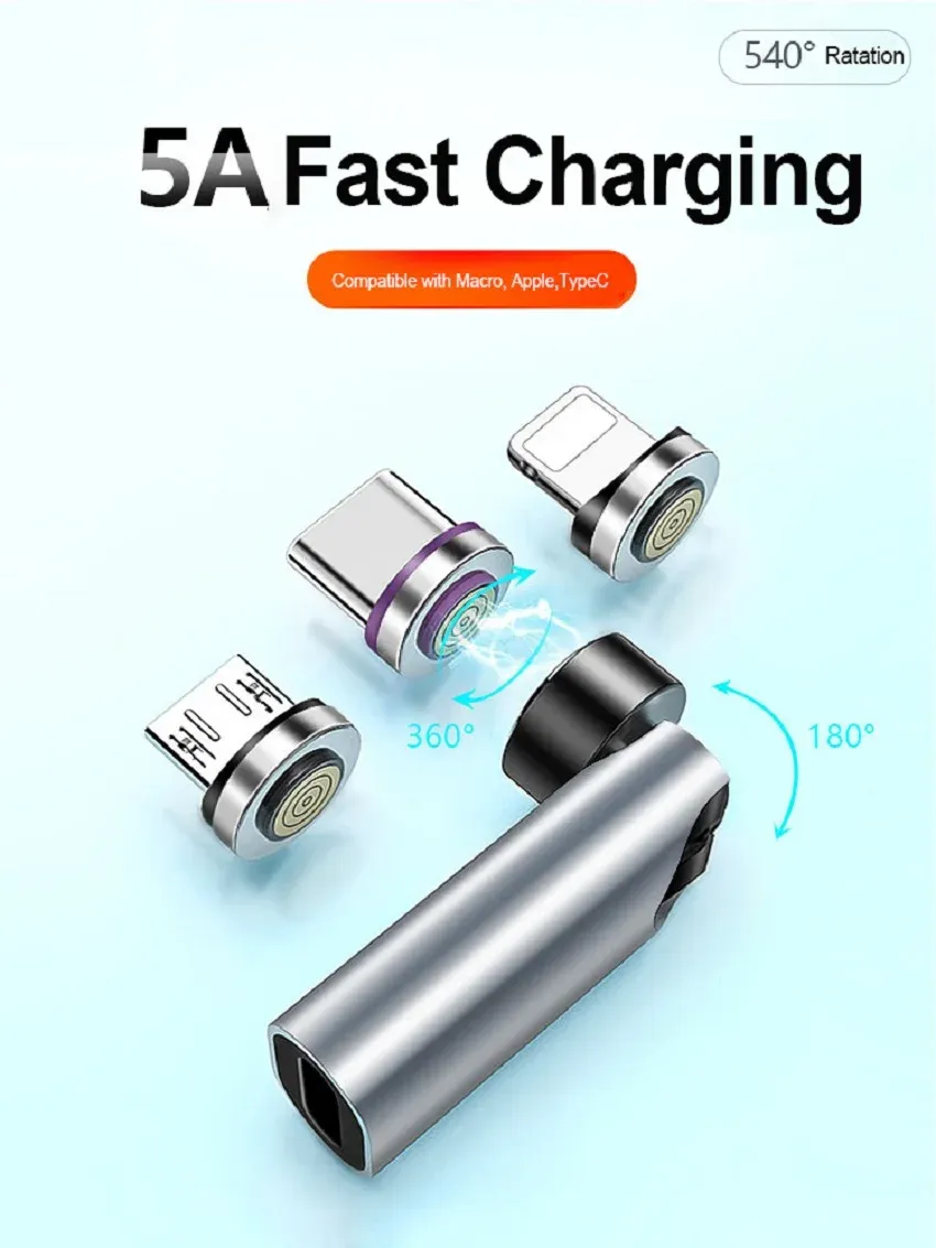 Adaptateur magnétique rotatif en situation d'utilisation