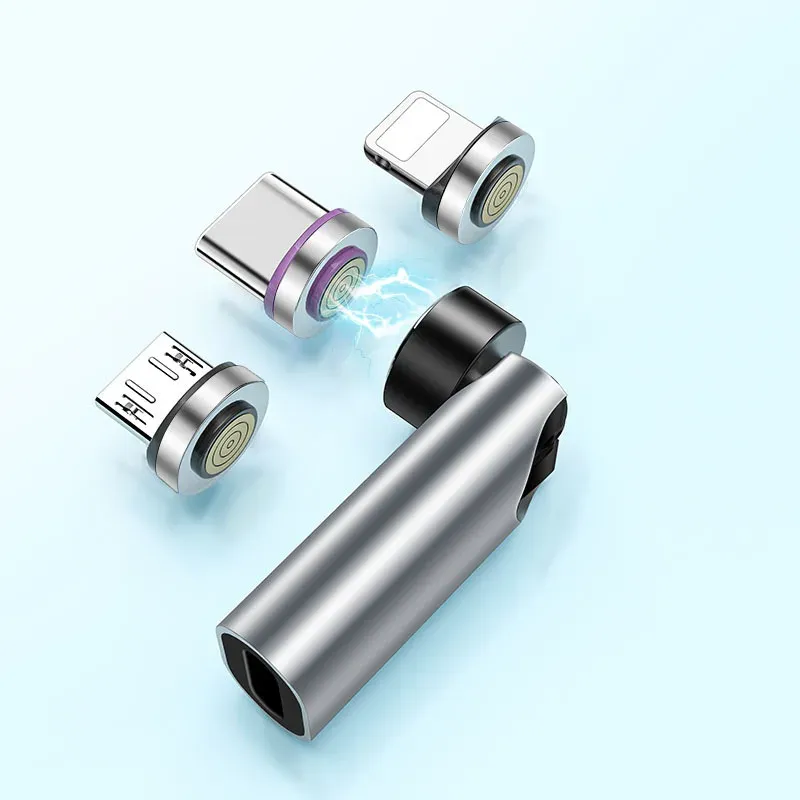 540° Câble magnétique rotatif, charge rapide PD 5 A, adaptateur de câble de transfert de données USB-C pour accessoires de téléphone portable 10