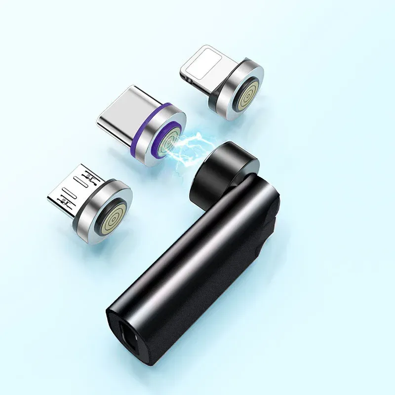 540° Câble magnétique rotatif, charge rapide PD 5 A, adaptateur de câble de transfert de données USB-C pour accessoires de téléphone portable 14