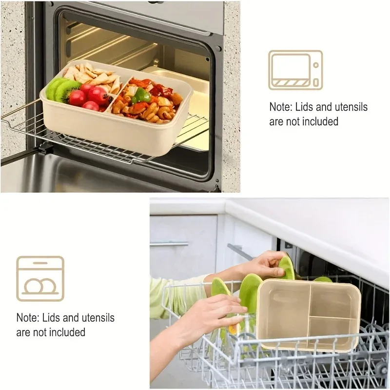 Boîte à lunch isotherme, boîte bento pour étudiants, contenant repas portable à compartiments étanches pour micro-ondes, rentrée scolaire 4