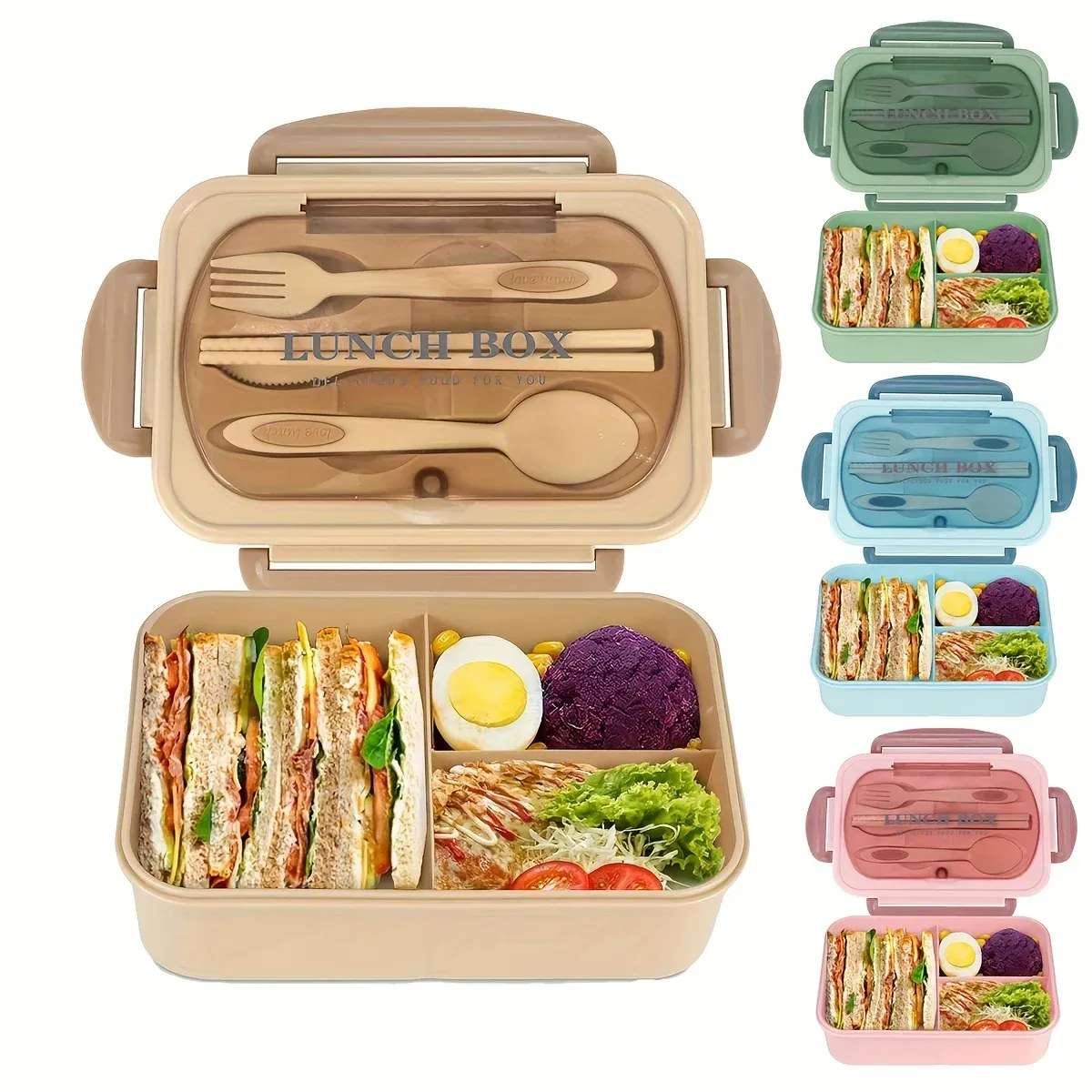 Boîte à lunch isotherme bento pour étudiants, vue d'ensemble