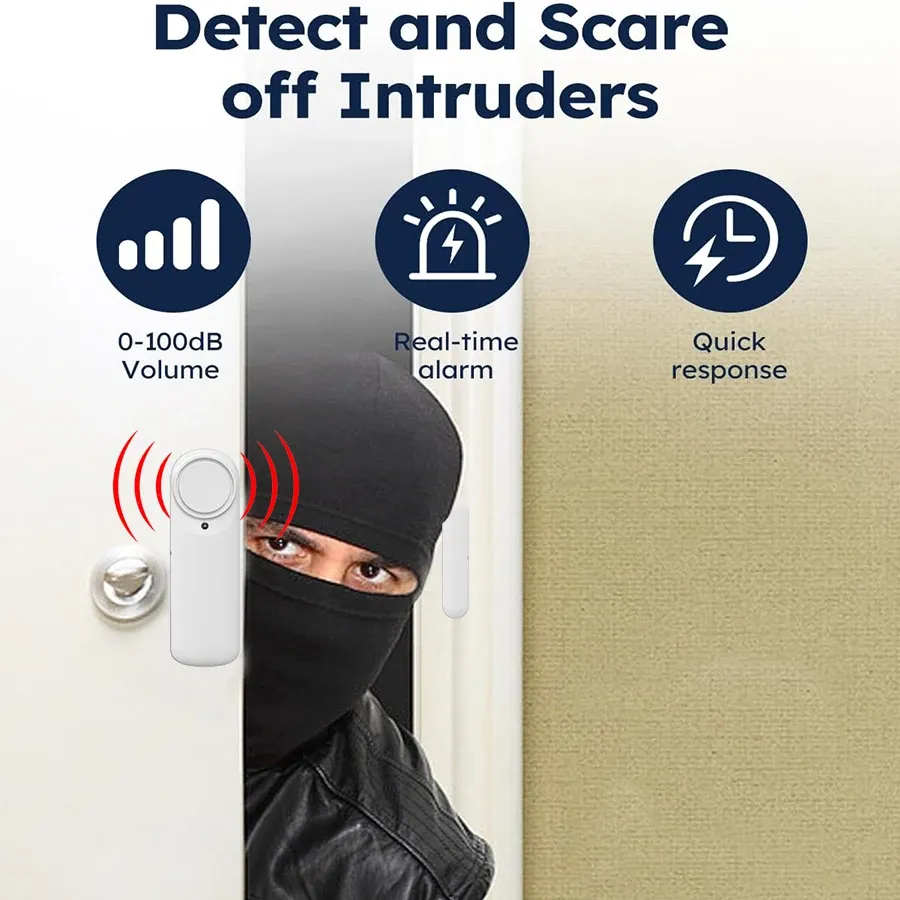 Capteur intelligent d'ouverture de porte et fenêtre Tuya Wi-Fi et Bluetooth, compatible Alexa et Google Assistant 5