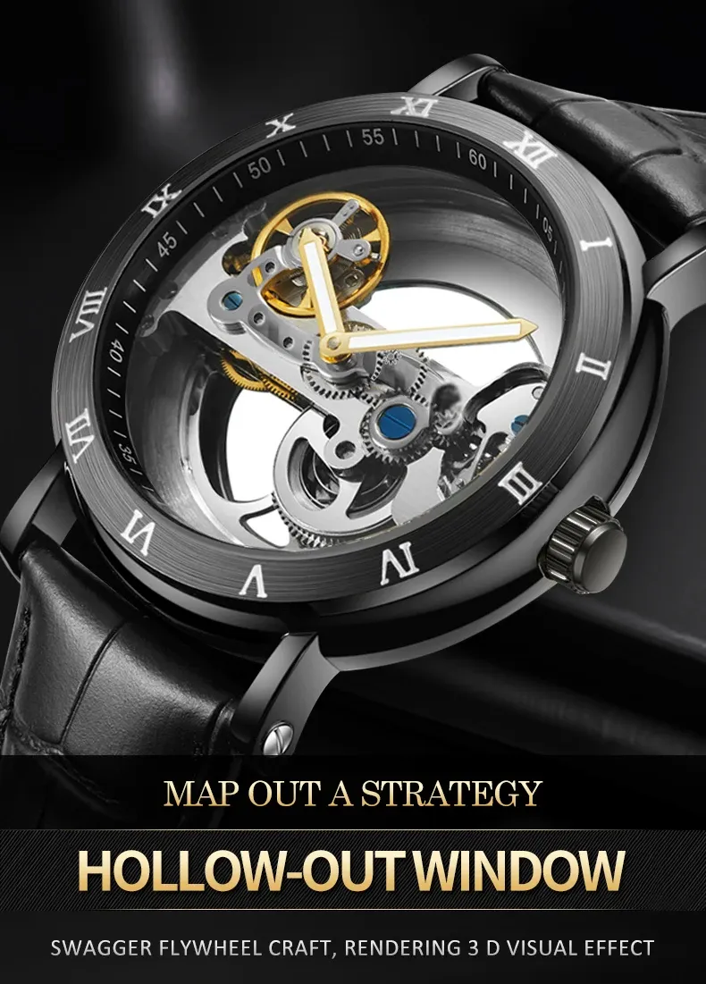 Vue d'ensemble de la montre squelette automatique