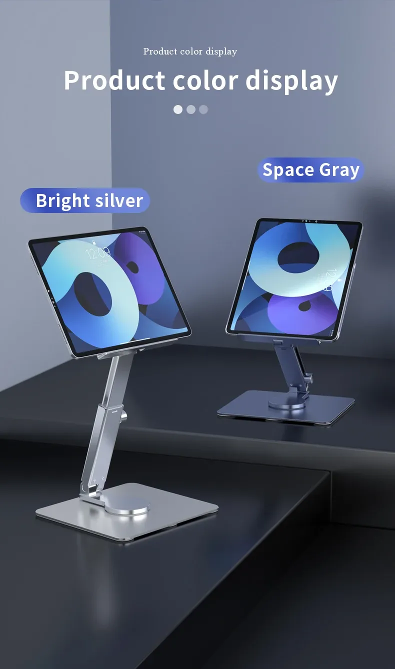 Support de tablette en aluminium, détails de conception