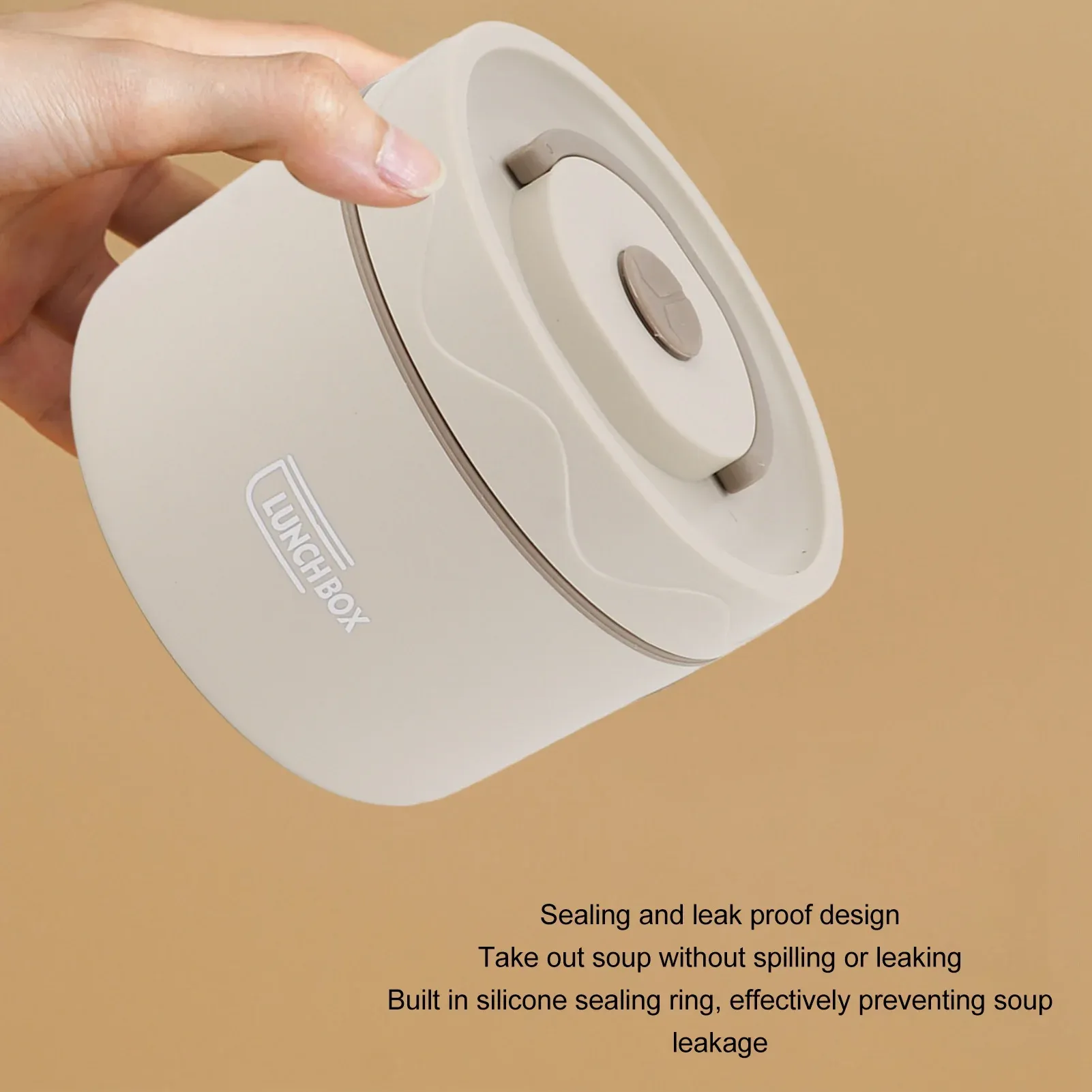 Boîte à déjeuner Bento isotherme en acier inoxydable 550 ml, empilable à 2 compartiments, contenant alimentaire étanche en acier inoxydable 2