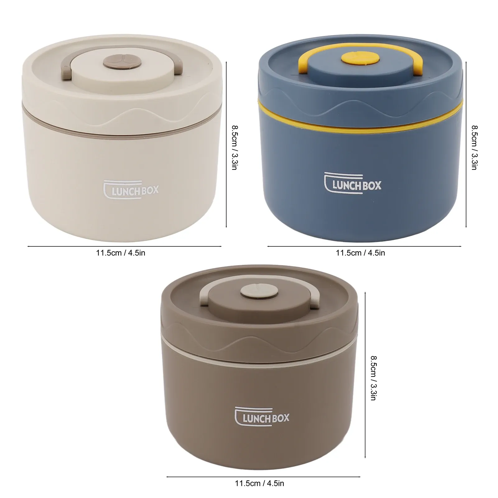 Boîte à déjeuner Bento isotherme en acier inoxydable 550 ml, empilable à 2 compartiments, contenant alimentaire étanche en acier inoxydable 6
