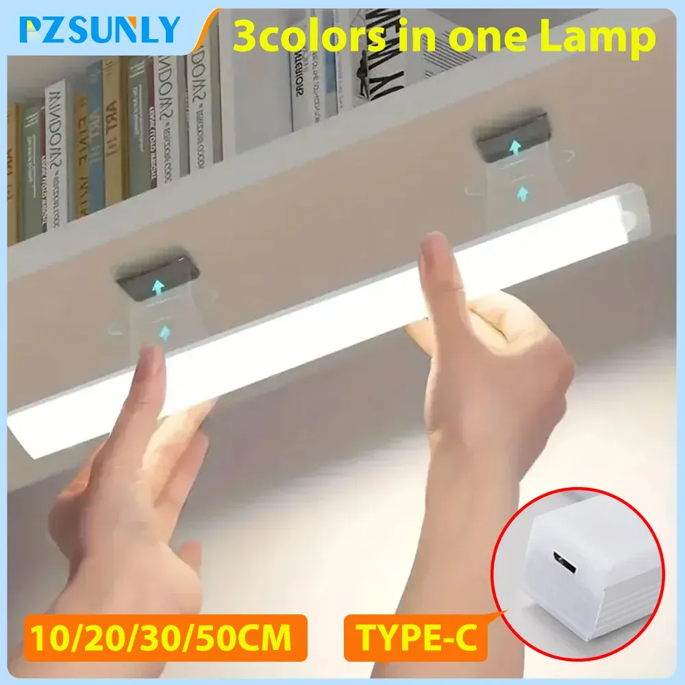 Veilleuse LED sans fil à détecteur de mouvement avec recharge USB-C pour armoire, garde-robe, escalier et cuisine
