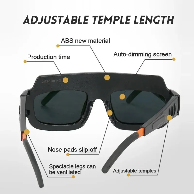Lunettes de soudage à gradation automatique, vue d'ensemble