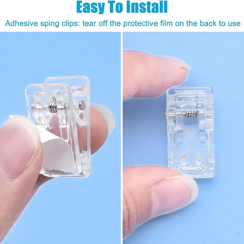 Clips muraux auto-adhésifs, lot de 10, 20 ou 30 pièces, pinces de couture polyvalentes, pinces de suspension pour affiches, décoration de maison et de bureau 4