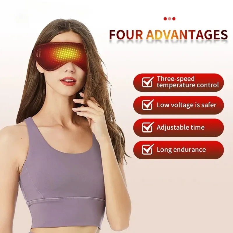 Masque chauffant massant pour les yeux, présentation finale