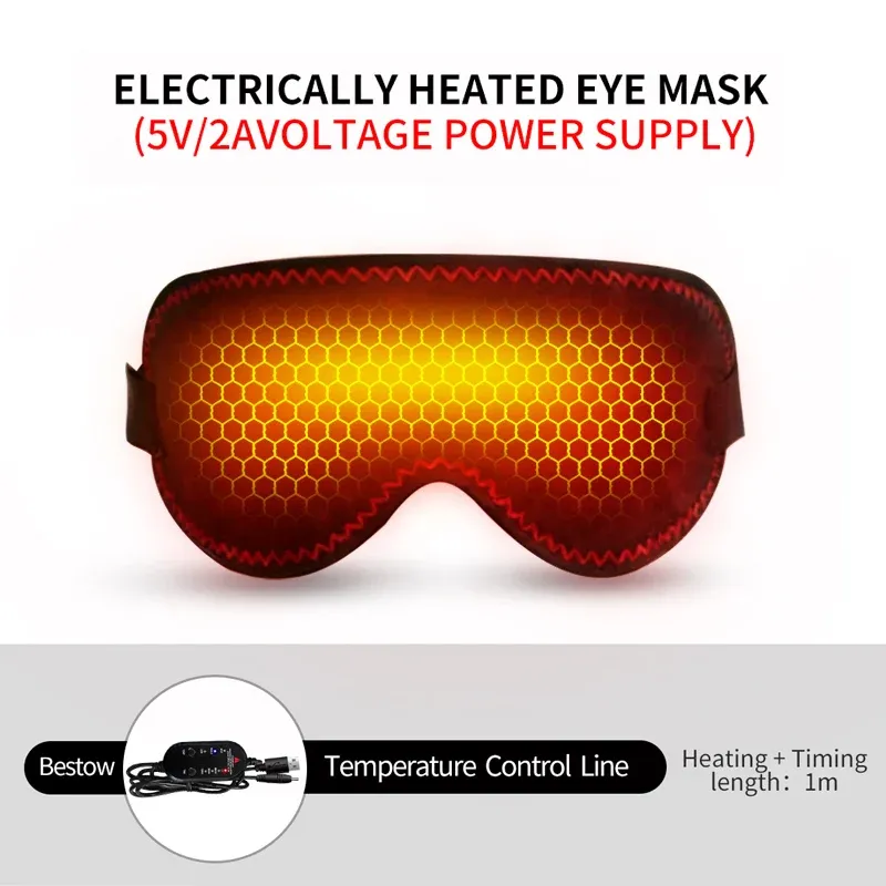Masque chauffant massant pour les yeux à 3 niveaux de chaleur et de vibration 8