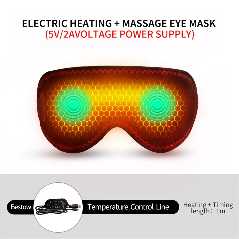 Masque chauffant massant pour les yeux à 3 niveaux de chaleur et de vibration 7
