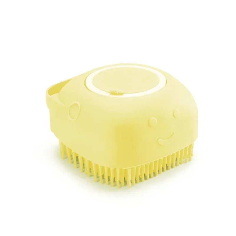 Gant de massage en silicone pour le bain des chiens, brosse de nettoyage pour animaux de compagnie, peigne pour chiens et chats, outil de toilettage avec distributeur de shampoing 8