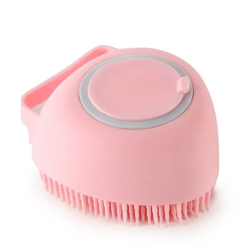 Gant de massage en silicone pour le bain des chiens, brosse de nettoyage pour animaux de compagnie, peigne pour chiens et chats, outil de toilettage avec distributeur de shampoing 16