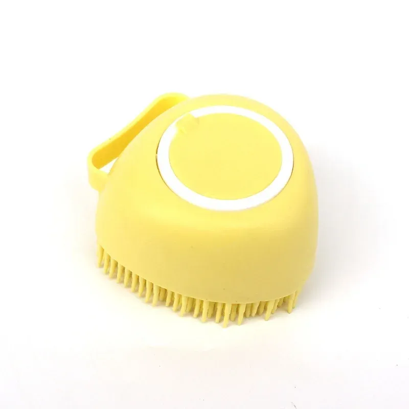 Gant de massage en silicone pour le bain des chiens, brosse de nettoyage pour animaux de compagnie, peigne pour chiens et chats, outil de toilettage avec distributeur de shampoing 13