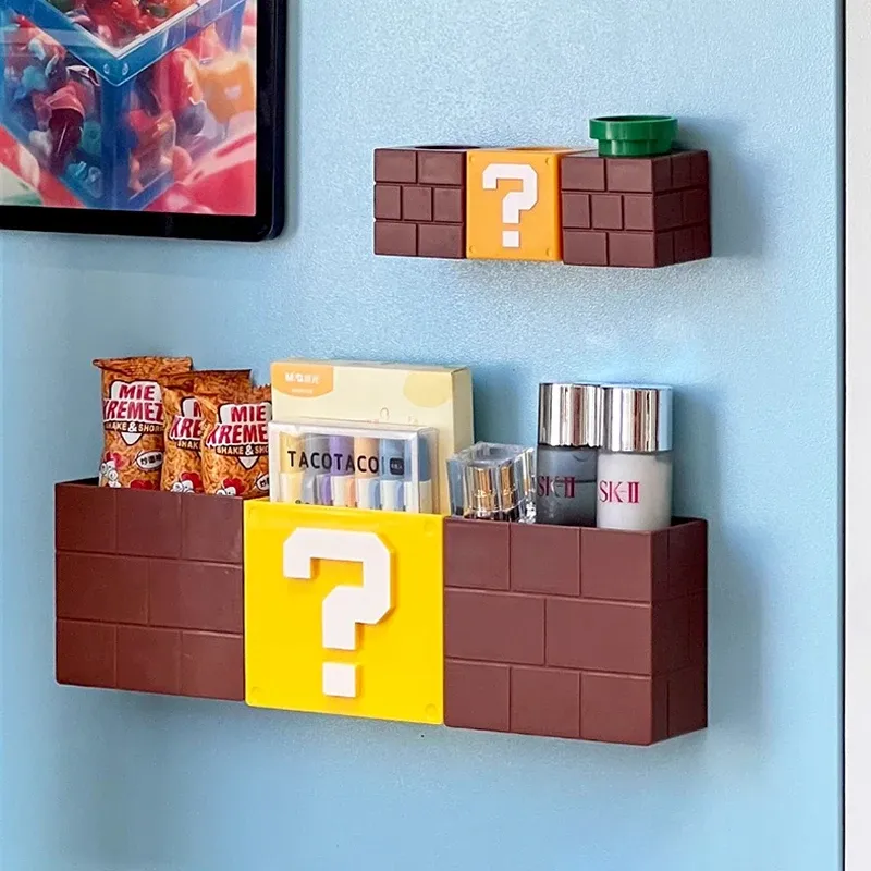 Boîte de rangement magnétique pour réfrigérateur en plastique, organisateur d'épices à fixation aimantée pour cuisine 6