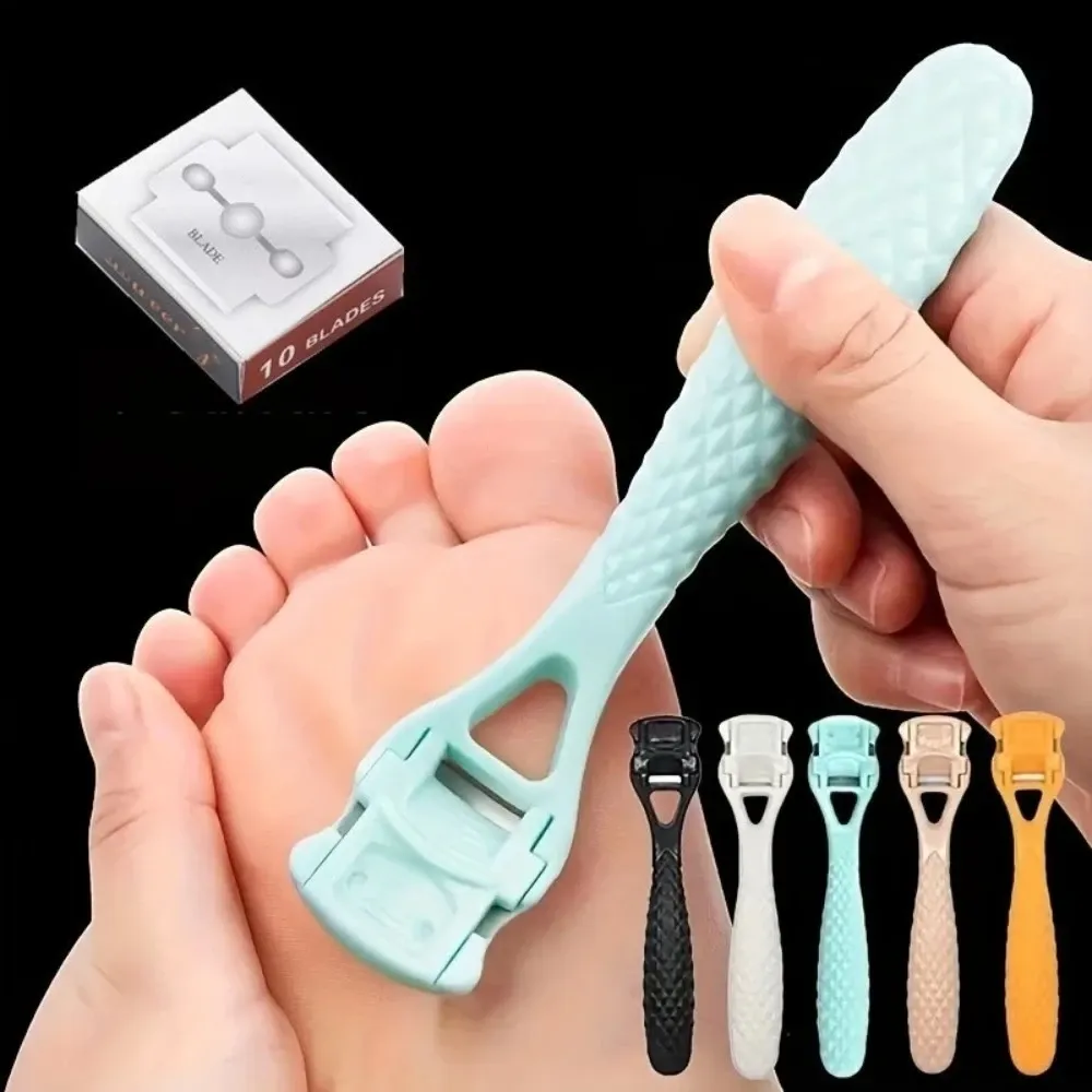 Râpe à pied professionnelle en acier inoxydable avec manche en plastique, pour l'élimination des callosités, cors et peau dure, outil de pédicure et de soin des ongles