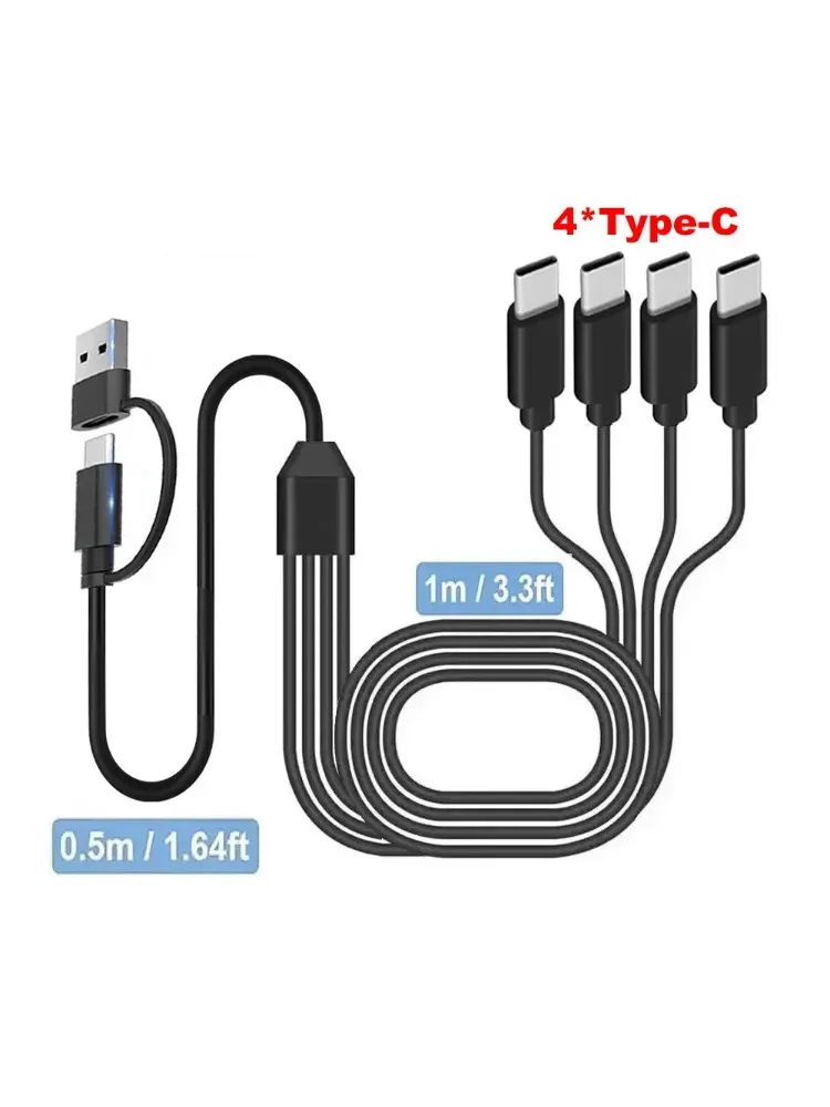 Câble de chargement multiple USB-C, détail du design