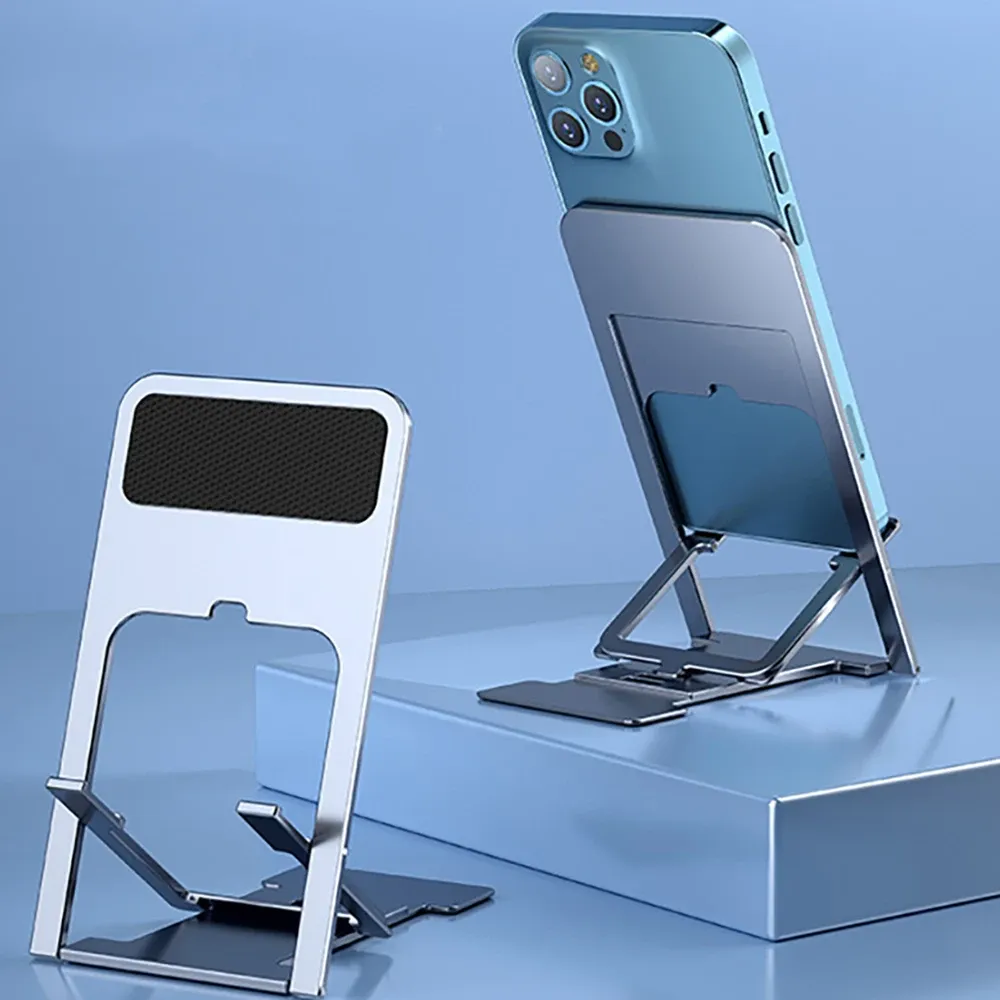 Support universel de bureau pour téléphone portable, compatible iPhone et iPad, réglable et pliable 2