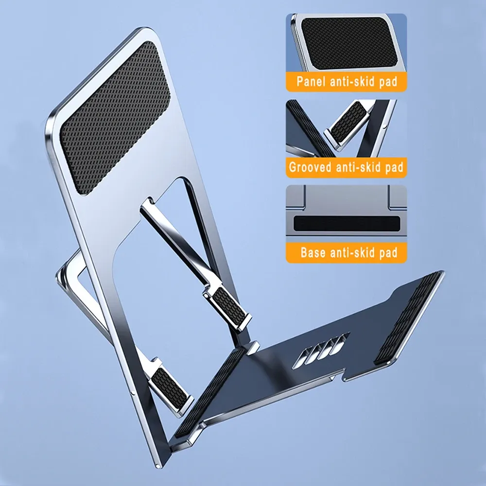 Support universel de bureau pour téléphone portable, compatible iPhone et iPad, réglable et pliable 5