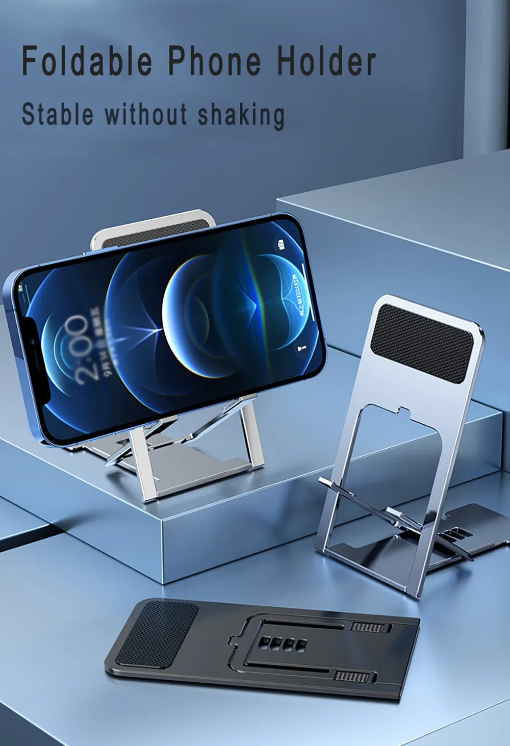 Support universel de bureau pour téléphone, polyvalence