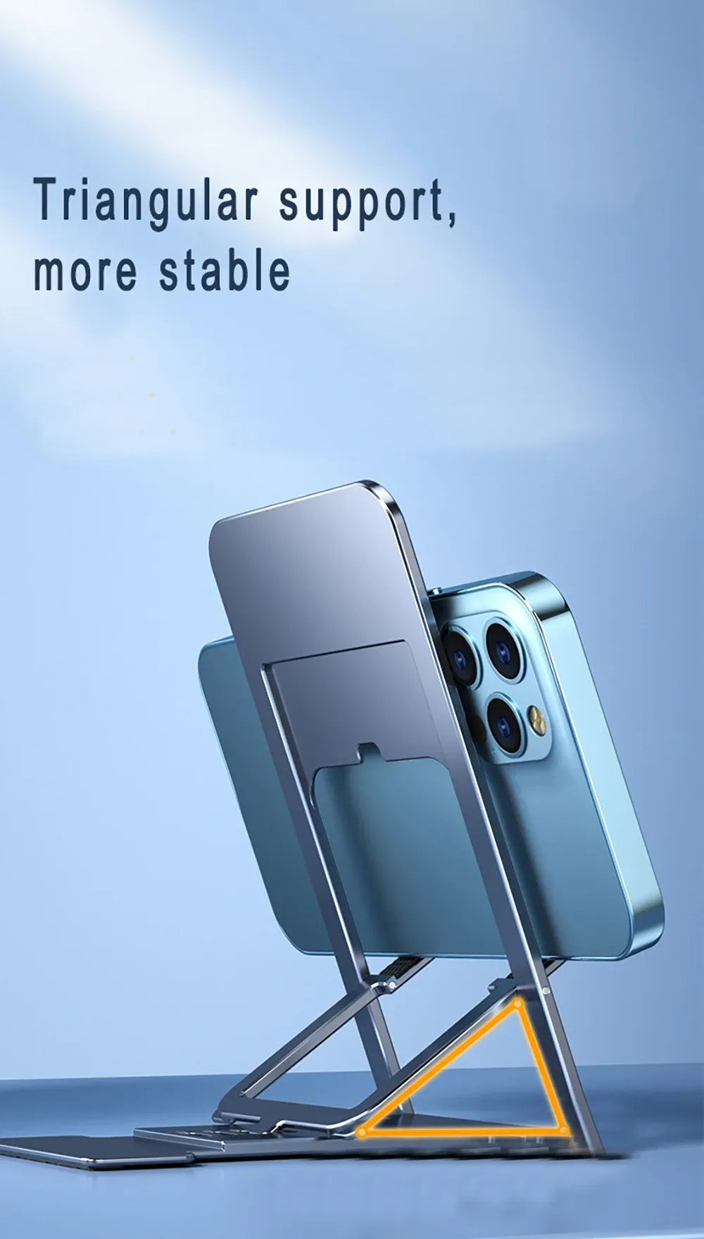 Support universel de bureau pour téléphone, détails de conception