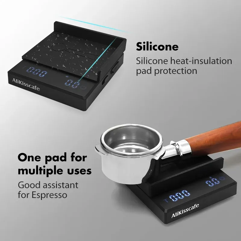 Balance à café numérique de cuisine avec minuterie, balance électronique de précision 0,1 g, accessoire pour expresso et barista 4