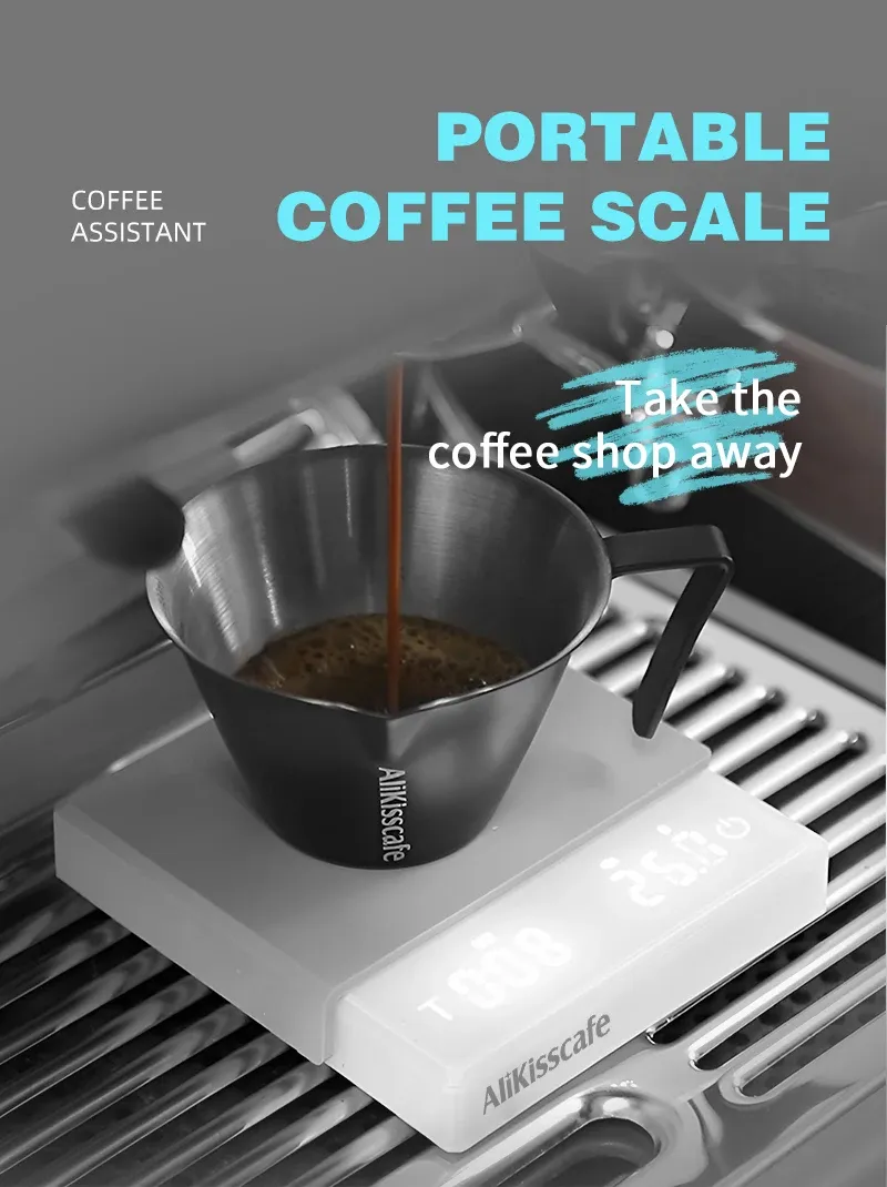 Balance de cuisine numérique élégante pour café expresso