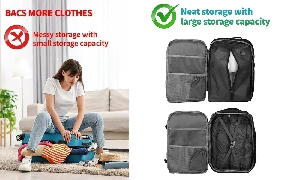 Sac de compression sous vide, vue détaillée