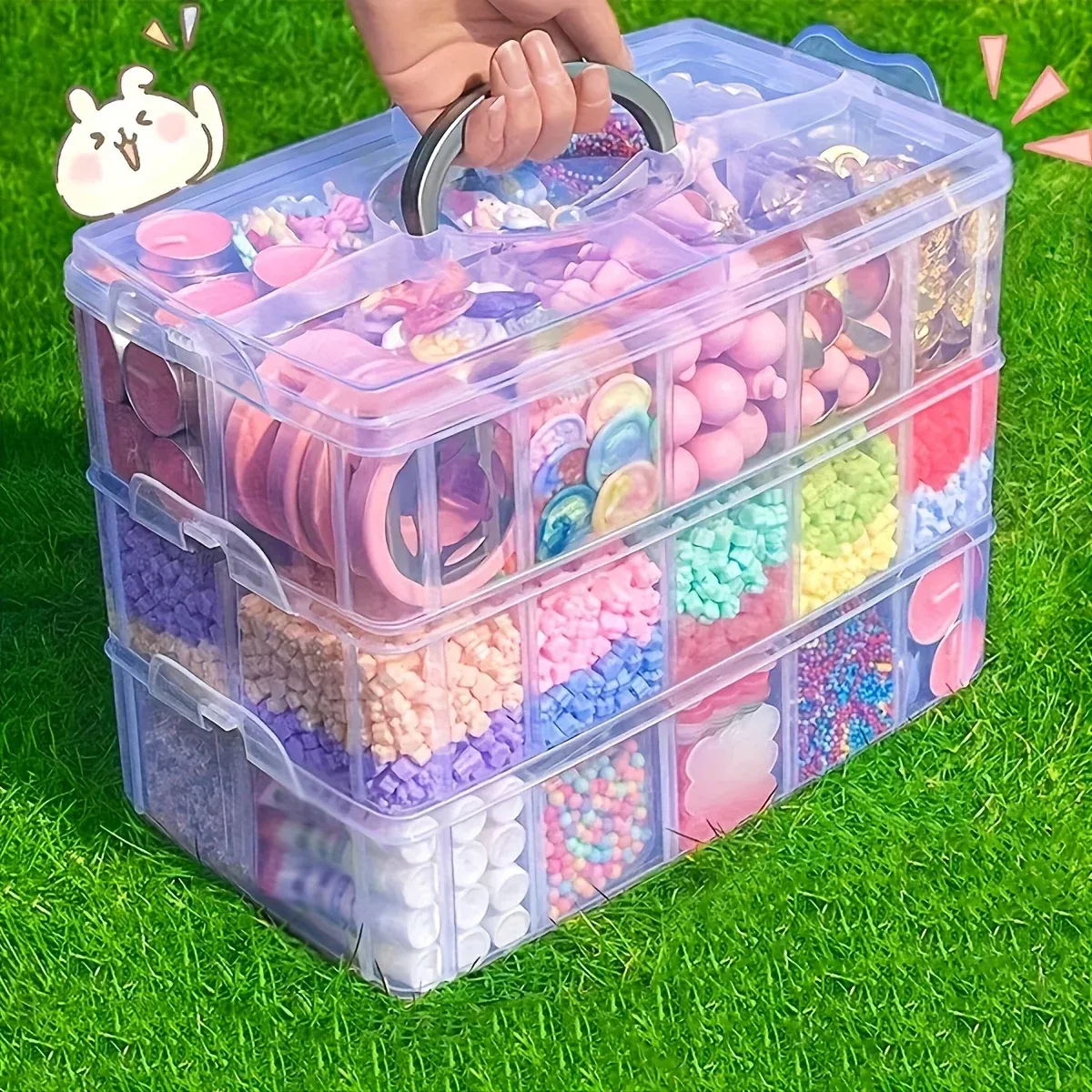 Détail des compartiments de la boîte de rangement