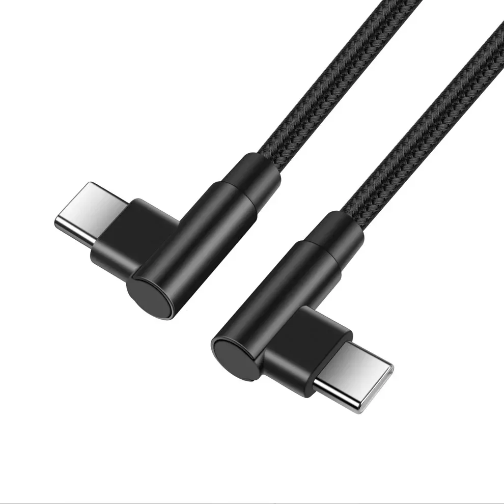 Câble USB-C coudé en nylon tressé