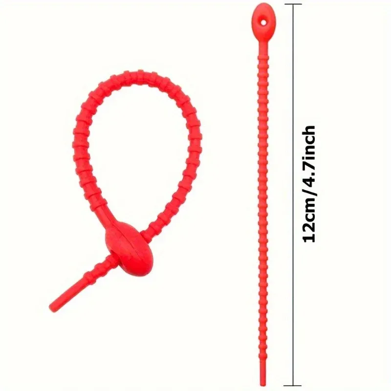 Organisateur de câbles torsadés multifonction, 80 pièces, attaches de gestion de câbles en silicone pour fils d'écouteurs 3