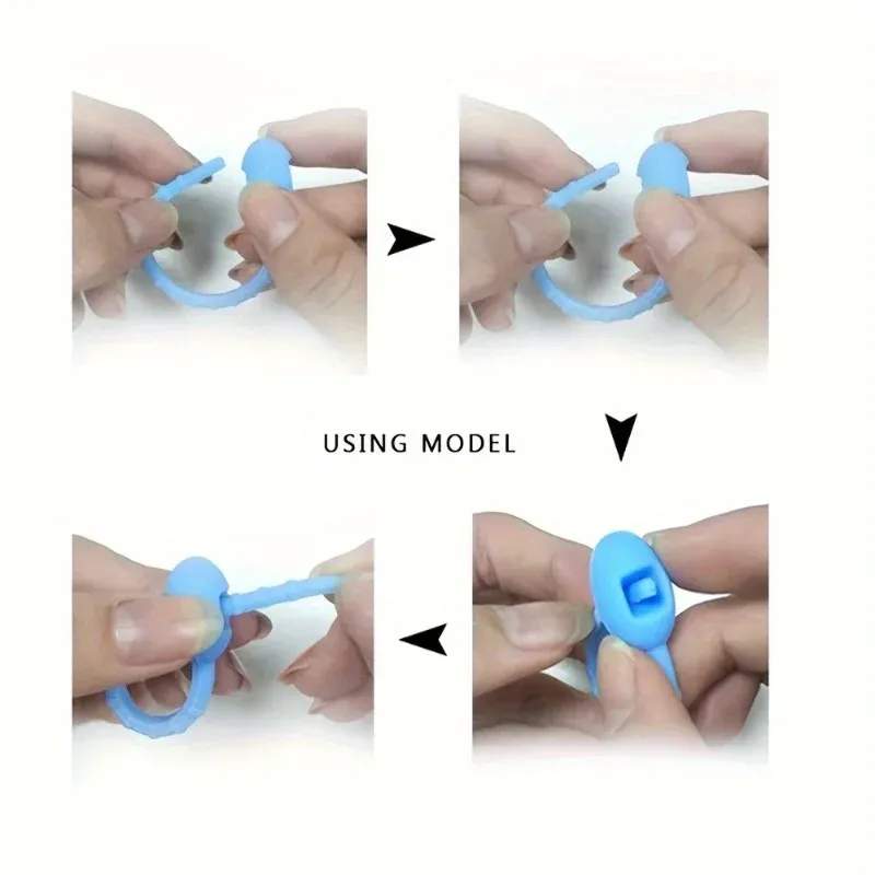 Organisateur de câbles torsadés multifonction, 80 pièces, attaches de gestion de câbles en silicone pour fils d'écouteurs 4