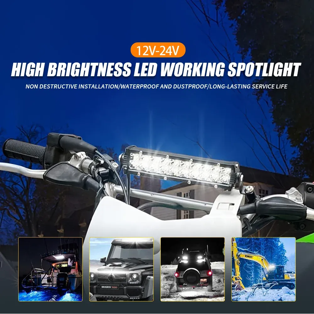 Kit de barre lumineuse LED pour moto, vue générale