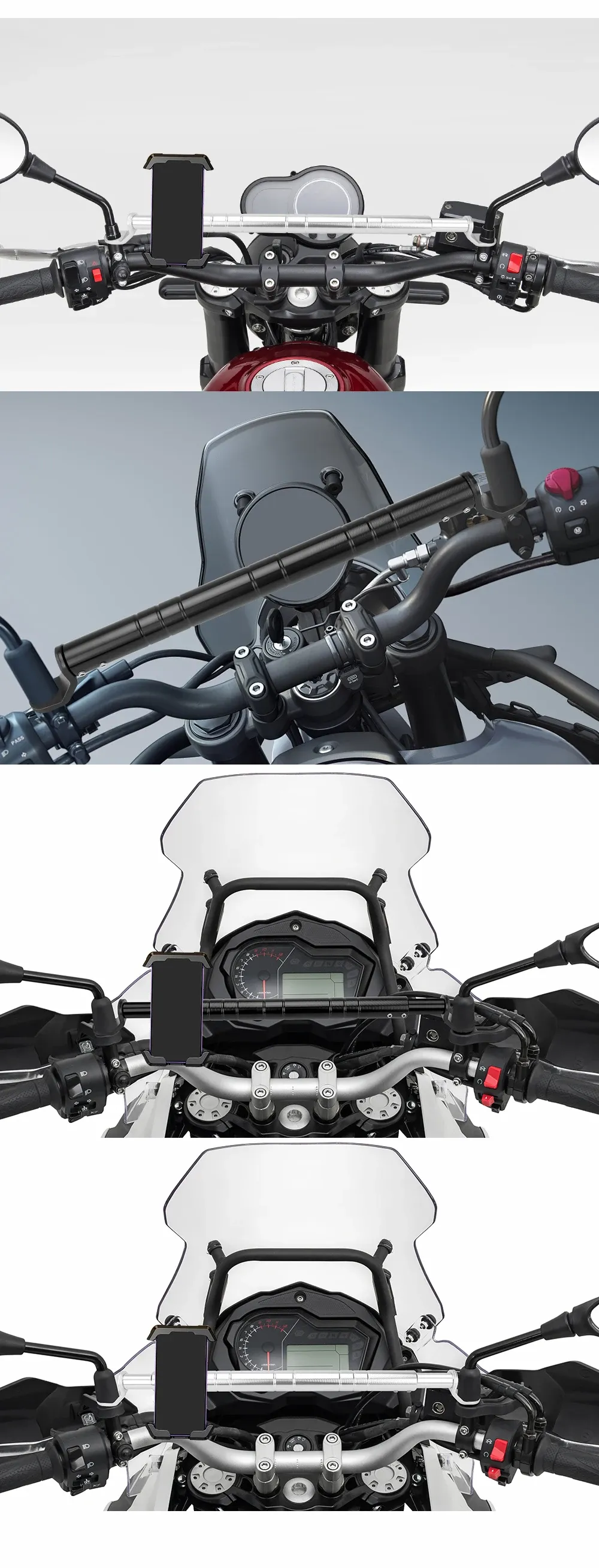 Kit de barre lumineuse LED pour moto, présentation complète
