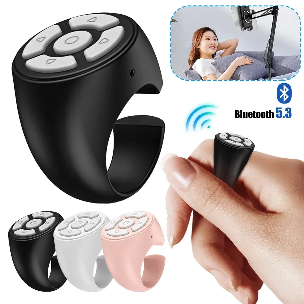 Anneau de défilement sans fil avec déclencheur et tourne-page, télécommande Bluetooth pour smartphone, idéal pour la maison, les voyages et la voiture 2