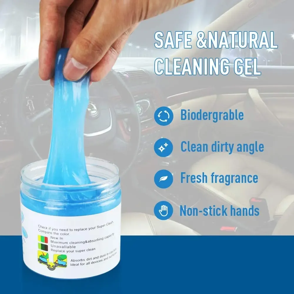SEAMETAL Gel nettoyant multifonction pour voiture, idéal pour les grilles d'aération, le tableau de bord et le clavier d'ordinateur portable 2